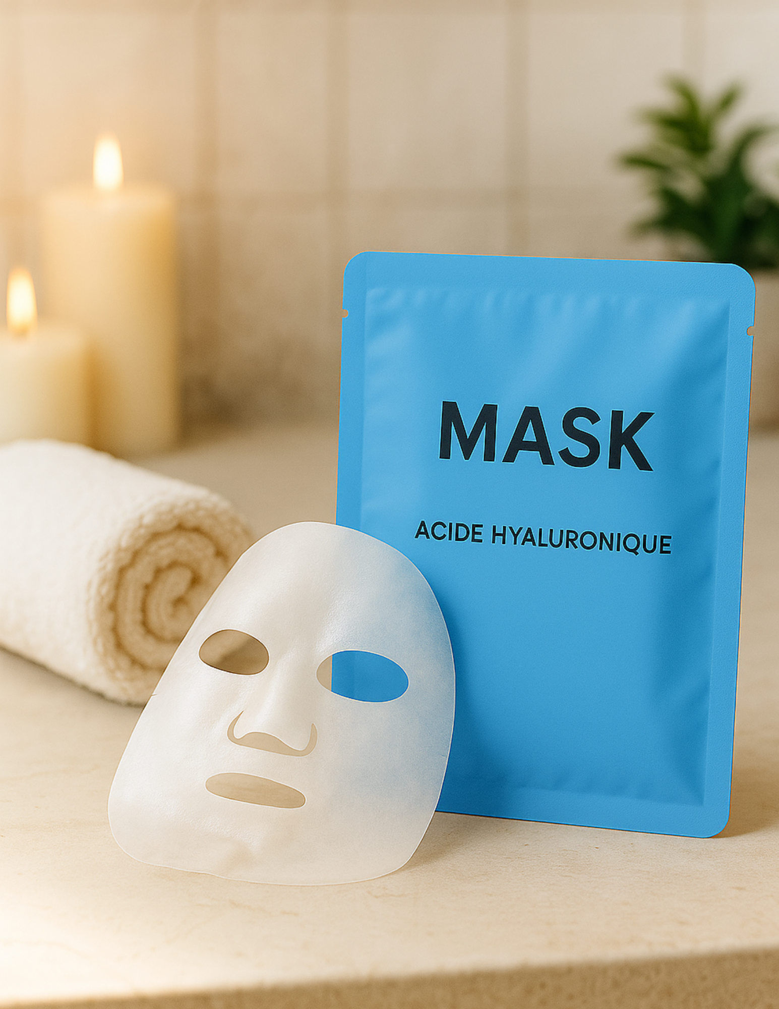 4 Masques au Collagène BIO & Acide Hyaluronique