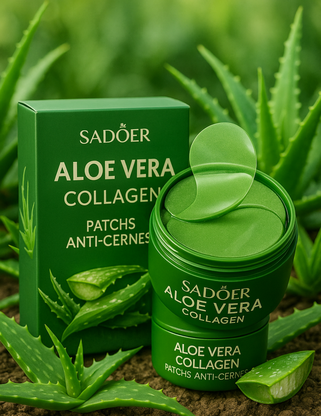 Patchs Anti-Cernes Aloe Vera et Collagène 60 pcs