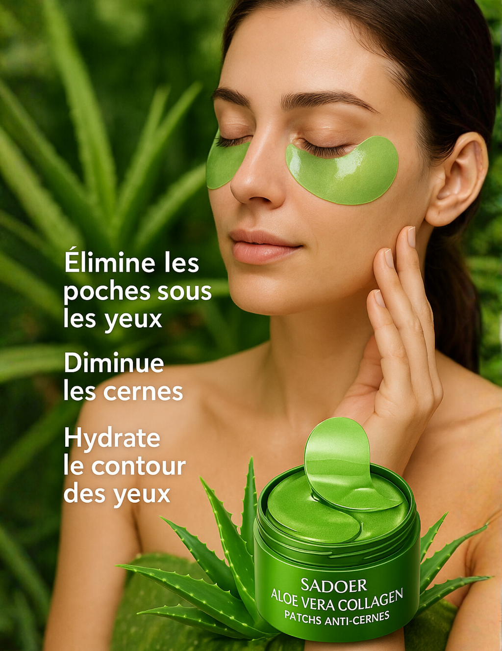 Patchs Anti-Cernes Aloe Vera et Collagène 60 pcs