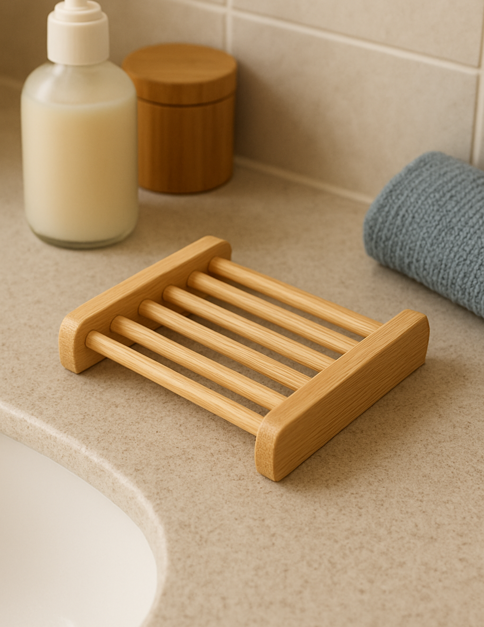 porte savon en bambou