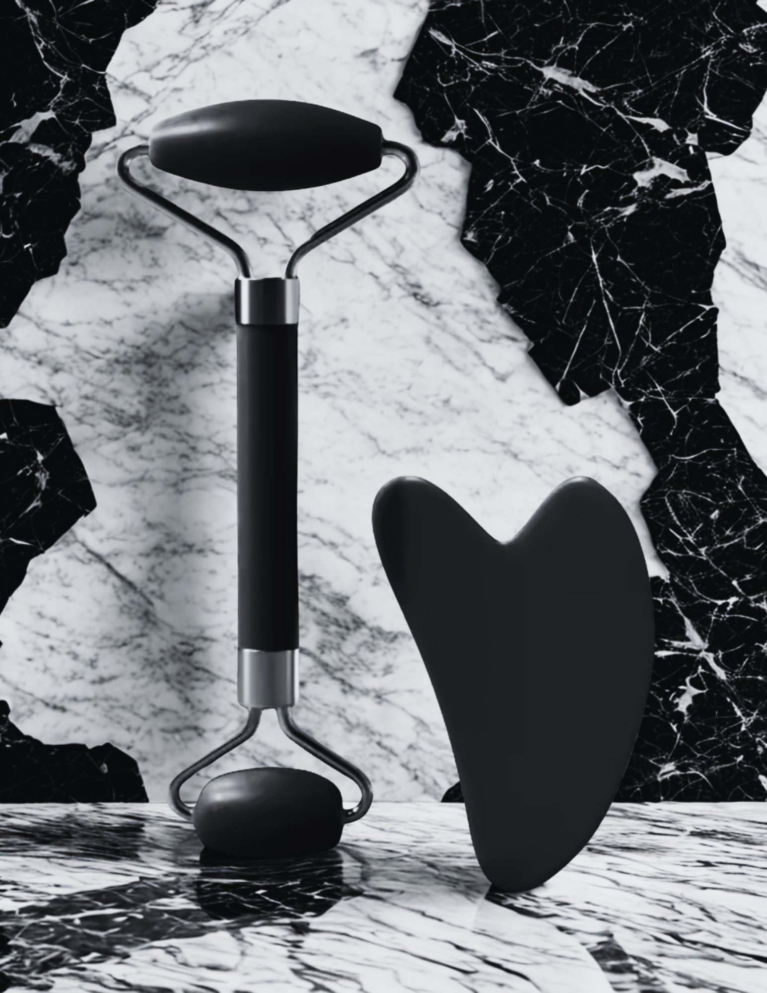 pierre Gua-Sha et Rouleau Visage