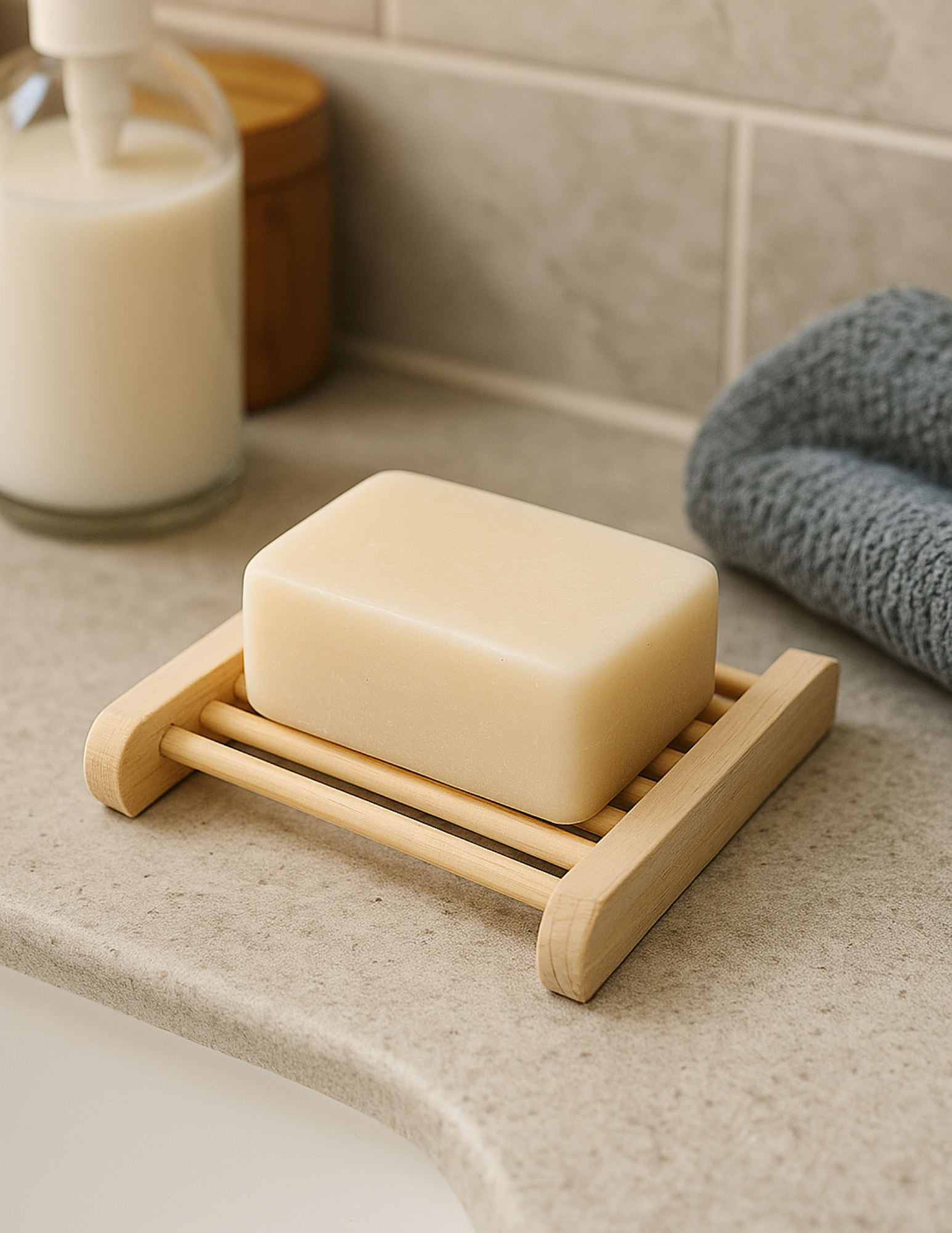 porte savon en bambou